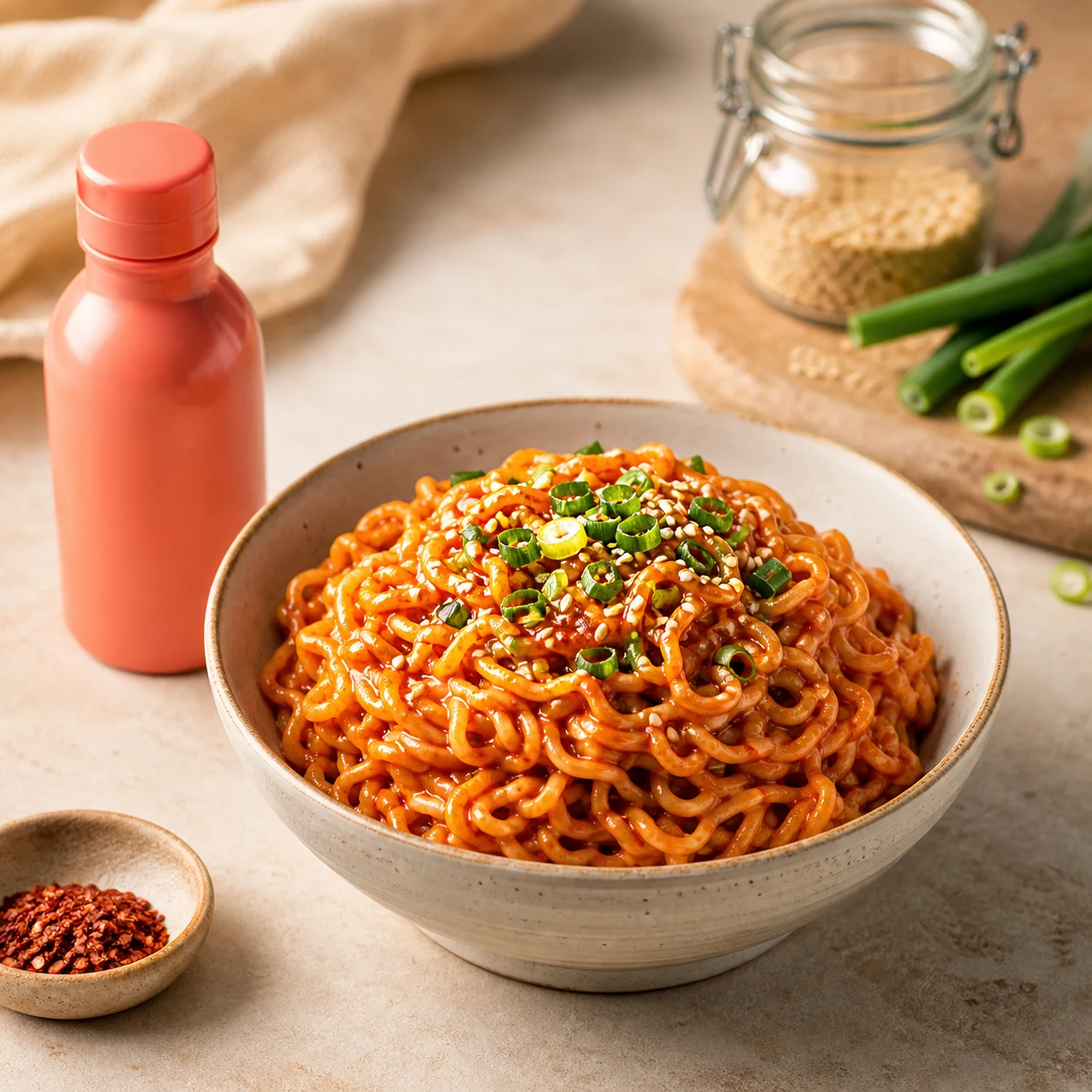 Serving idea for Samyang Buldak Carbonara Sauce