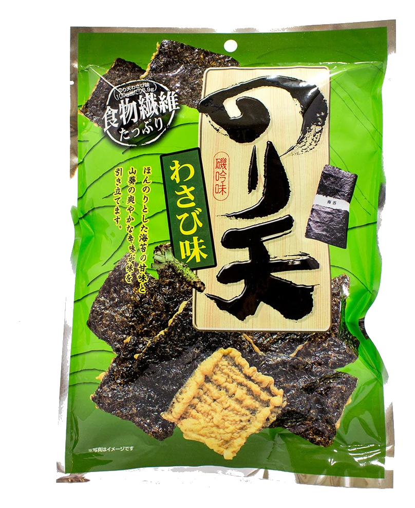 Japanese Wasabi Crackers with Seaweed Noriten by Daiko, 1.9 oz