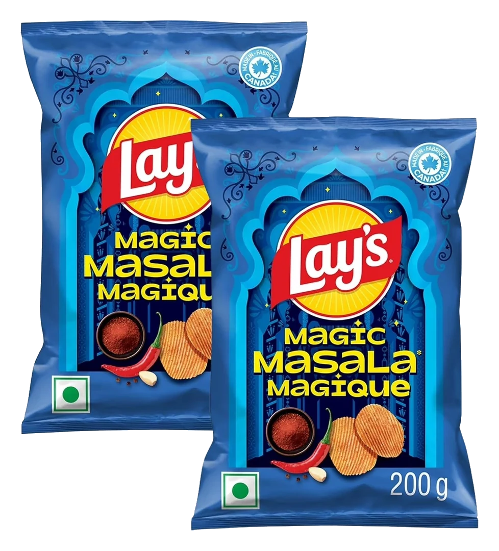 Lay’s Magic Masala Ridged Chips, 200g 2 Pack