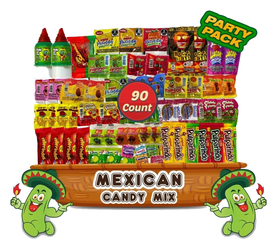 Mexican Candy Sampler with Lucas and Pelon Pelo Rico, 90 Count