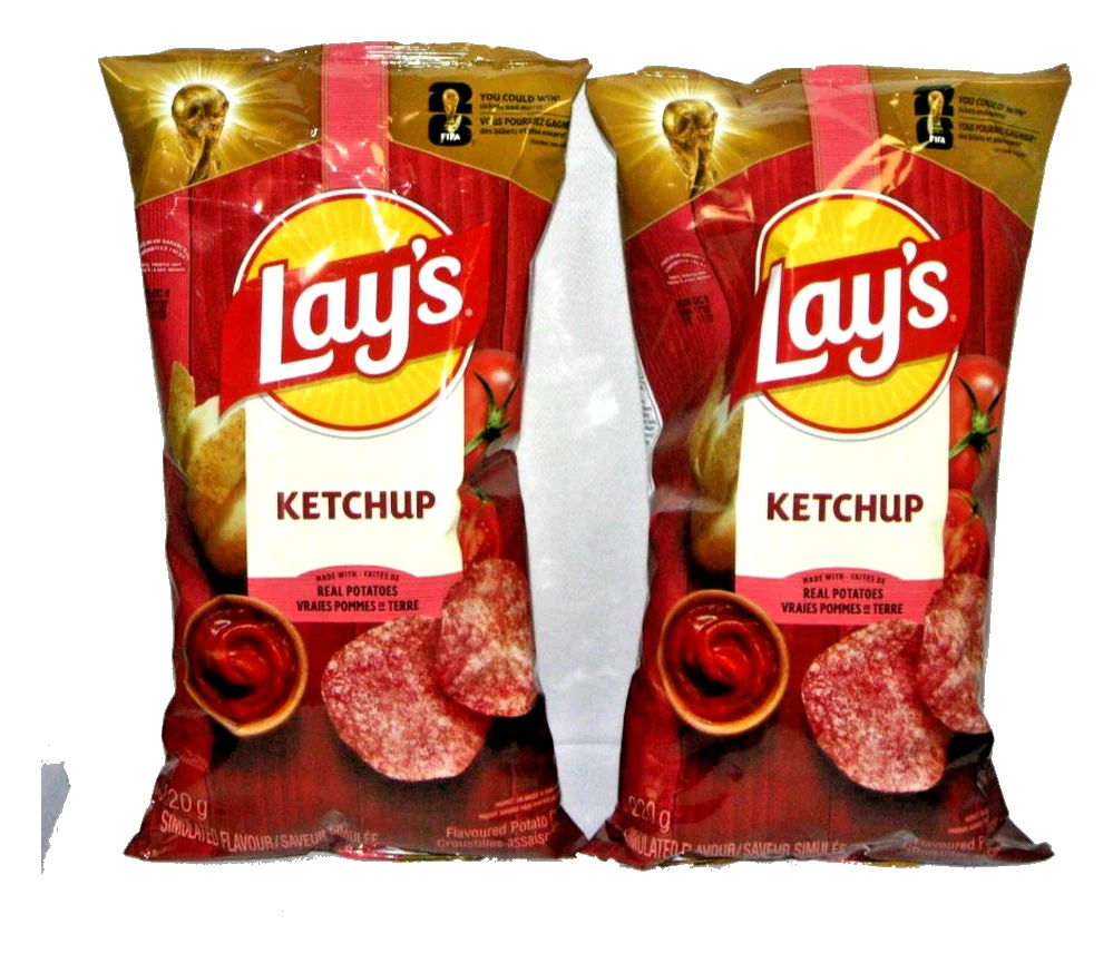 Lay’s Ketchup Potato Chips, 220g 2 Pack