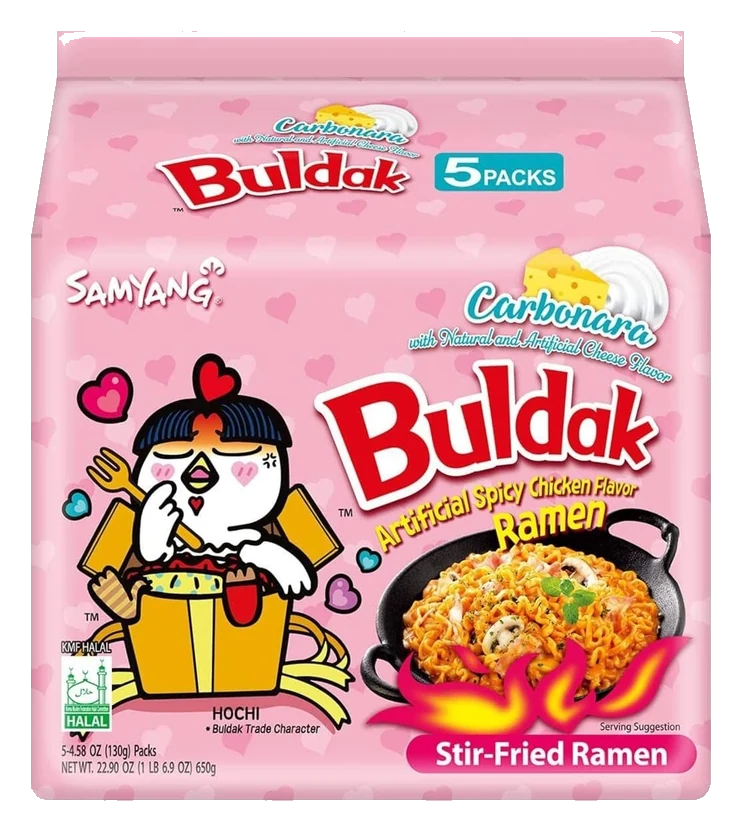 Samyang Buldak Carbonara Ramen, 5 Pack